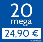Adsl 20 Mega a 24,90 €/mese
